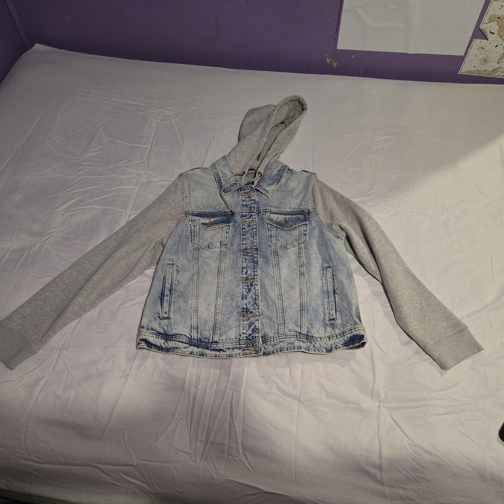 Denim and Gray Kids Jacket